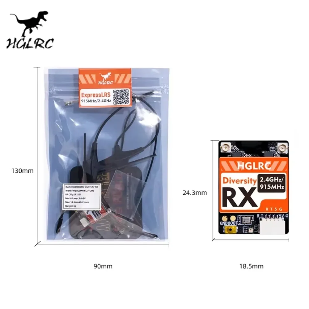 HGLRC Dualband RX ExpressLRS R - огляд і ціна Drone Antenna