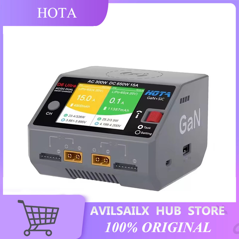 HOTA D6 Ultra GaN+SiC Dual Cha - огляд і ціна Balance Charger Rc