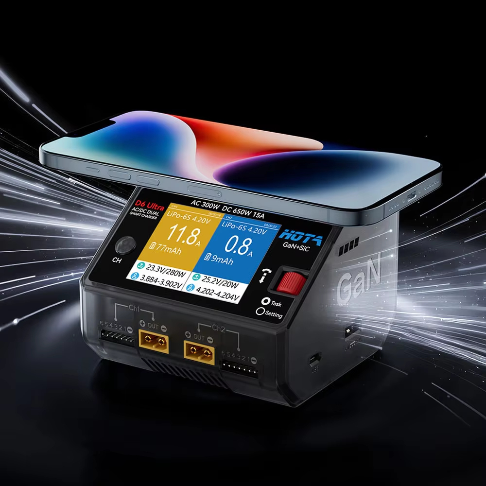 HOTA D6 Ultra GaN+SiC Dual Cha - огляд і ціна Balance Charger Rc