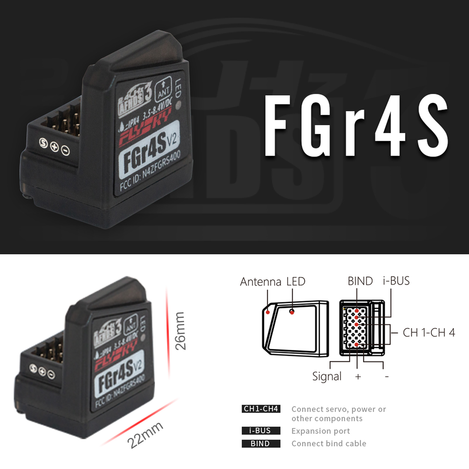 Flysky FGR4S V2 Receiver AFHDS - огляд і ціна Flysky Transmitter