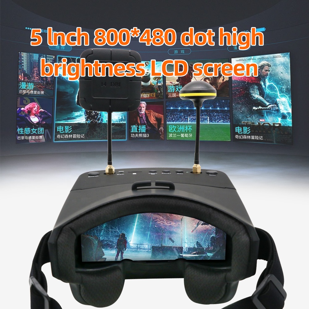 EV800D 5.8G 40CH 5 Inch 800*48 - огляд і ціна Fpv Goggles