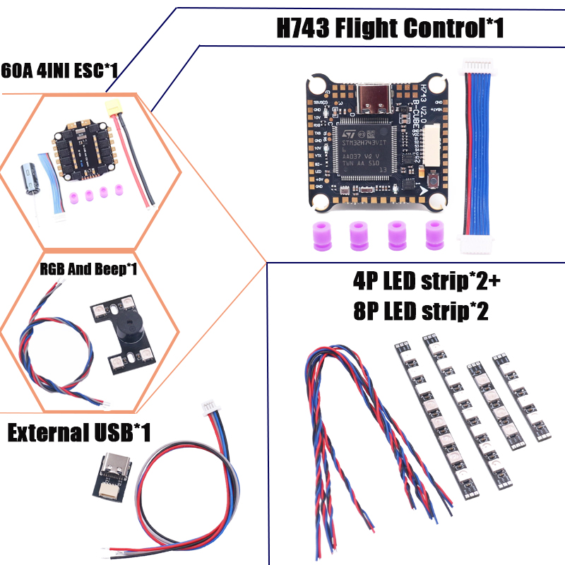 RCtoSky F4V3S PLUS F722 F745 H - огляд і ціна F722 Flight Controller