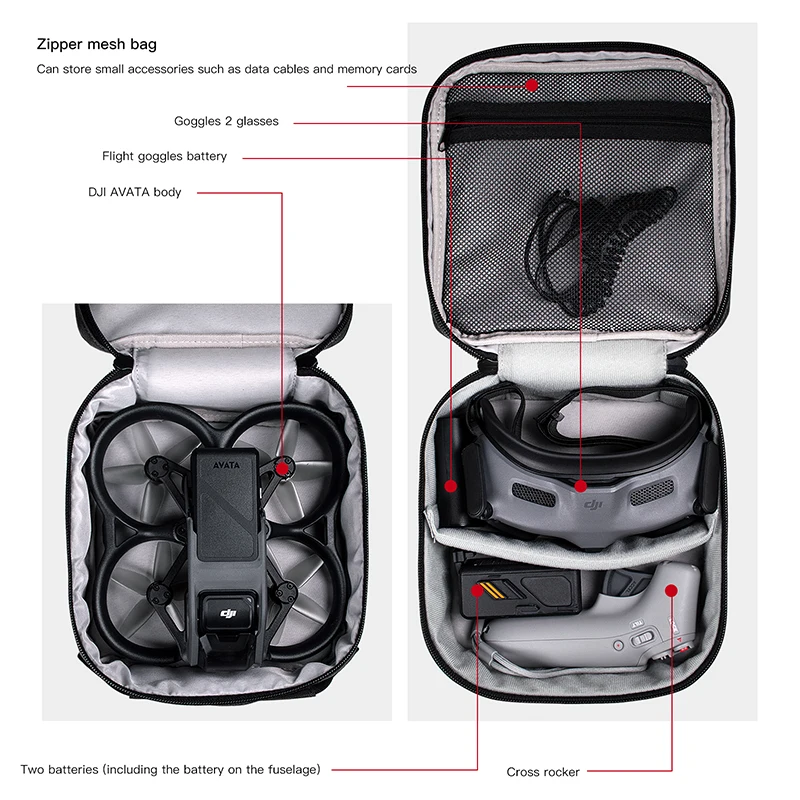 Portable Case Dual Layer Stora - огляд і ціна Drone Goggles Dji