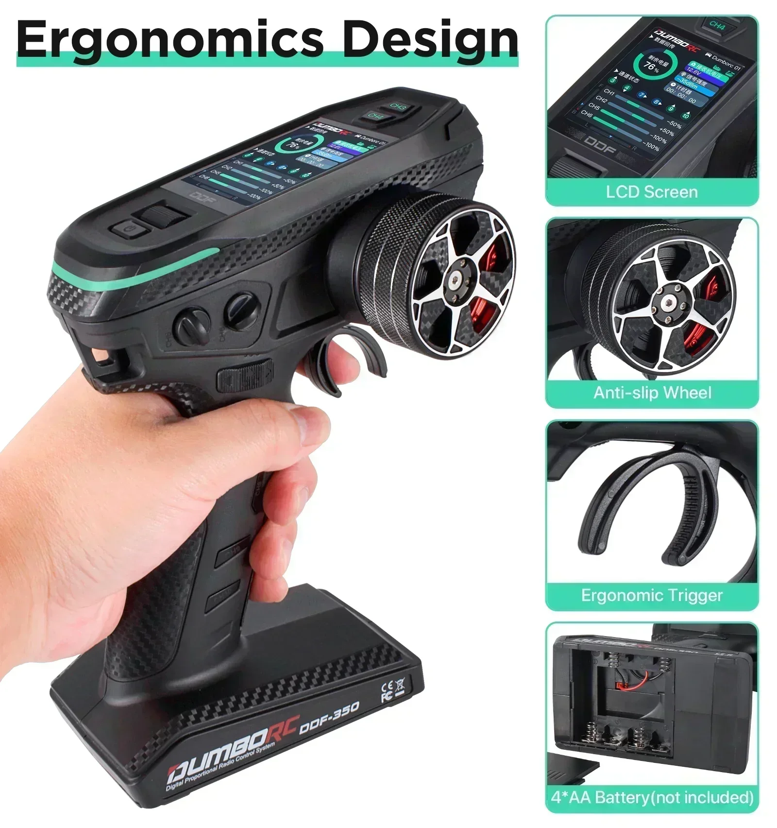 DUMBORC 10CH DDF-350 RC Remote - огляд і ціна Radio Transmitter 2.4Ghz