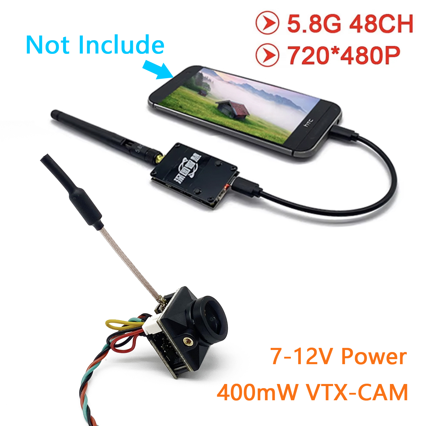 SLONWAKE 5.8G Analog UVC OTG R - огляд і ціна Analog Fpv Camera